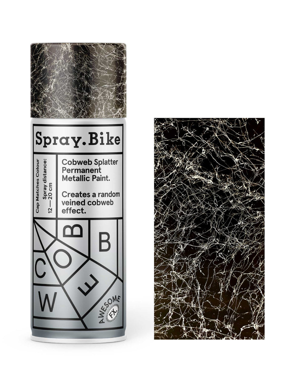 Spray.Bike Cobweb Splatter Silver - 400ml